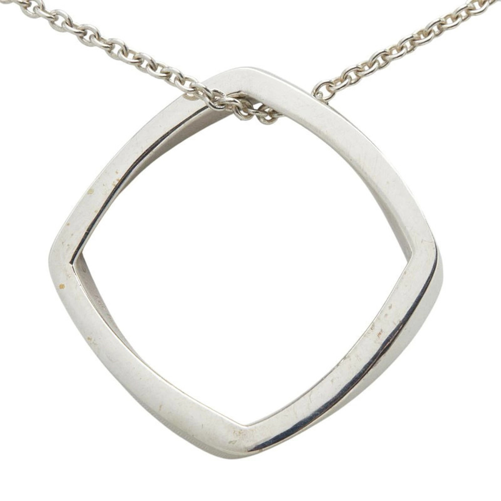 Tiffany Co Frank Gehry Torque Square Necklace Silver TIFFANYCo Silver